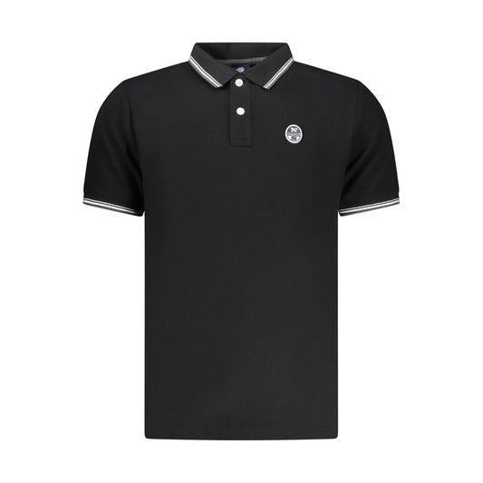 North Sails Black Cotton Men Polo Shirt