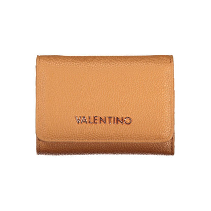 Mario Valentino Marrone Leather-Finish Woman Wallet with Iconic Logo