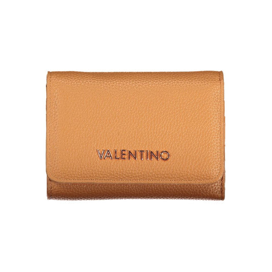 Mario Valentino Marrone Leather-Finish Woman Wallet with Iconic Logo