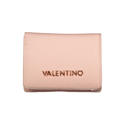 Mario Valentino Rosa Leather-Finish Wallet with Signature Logo