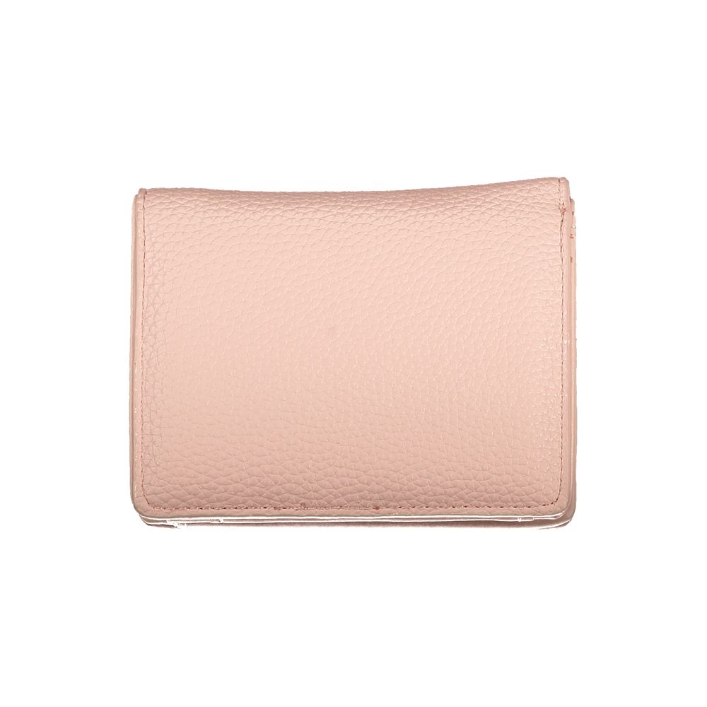 Mario Valentino Rosa Leather-Finish Wallet with Signature Logo