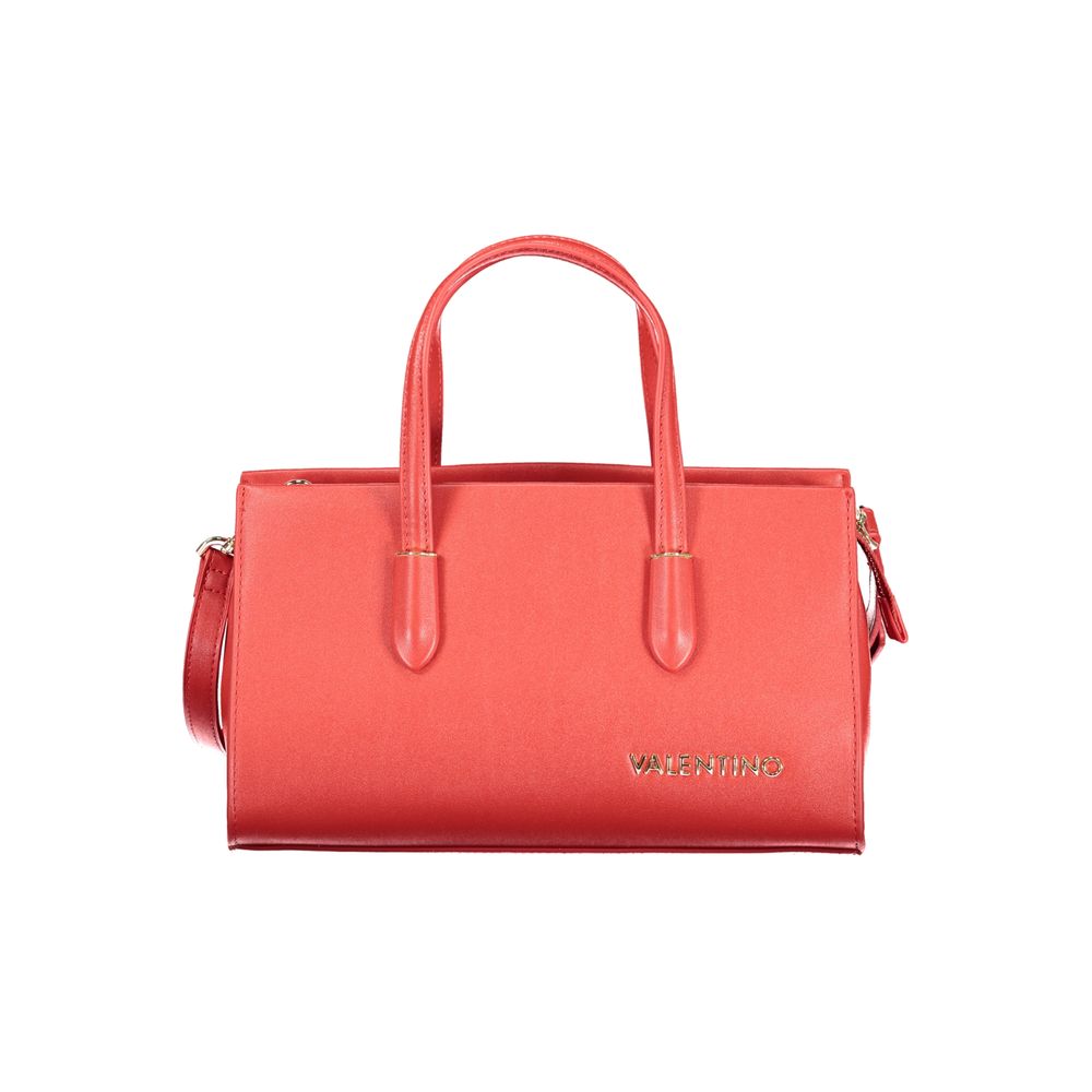 Mario Valentino Rosso Leather Handbag with Adjustable Strap