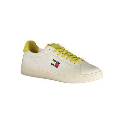Tommy Hilfiger Bianco Polyurethane Men's Sneakers