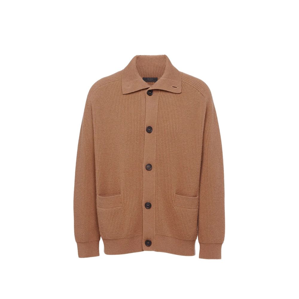 Prada Brown Cashmere Cardigan for Men