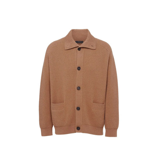 Prada Brown Cashmere Cardigan for Men