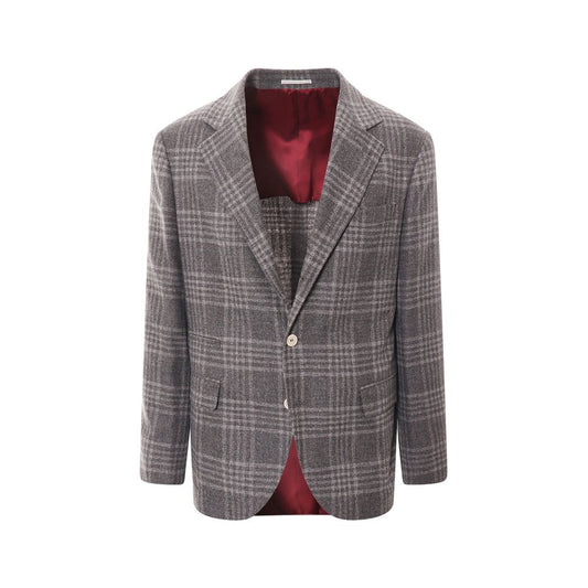 Brunello Cucinelli Gray Cashmere Jacket and Coat for Men
