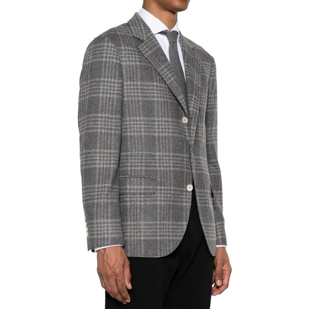 Brunello Cucinelli Gray Cashmere Jacket and Coat for Men