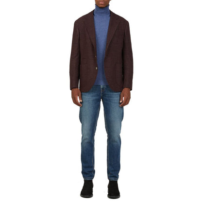 Brunello Cucinelli Brown Plaid Wool Coat
