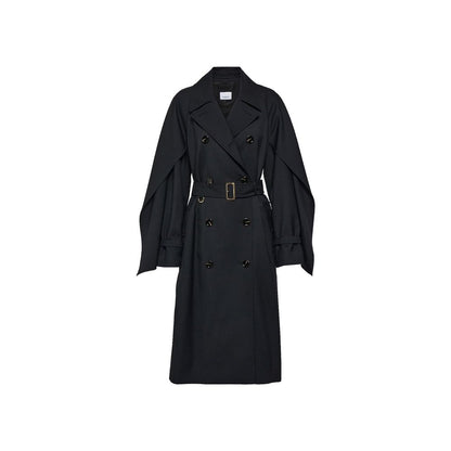 Burberry Black Wool Blend Coat
