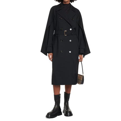 Burberry Black Wool Blend Coat