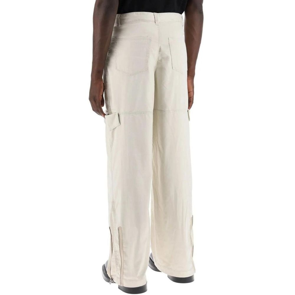 Acne Studios Beige Polyester Cargo Pants for Men