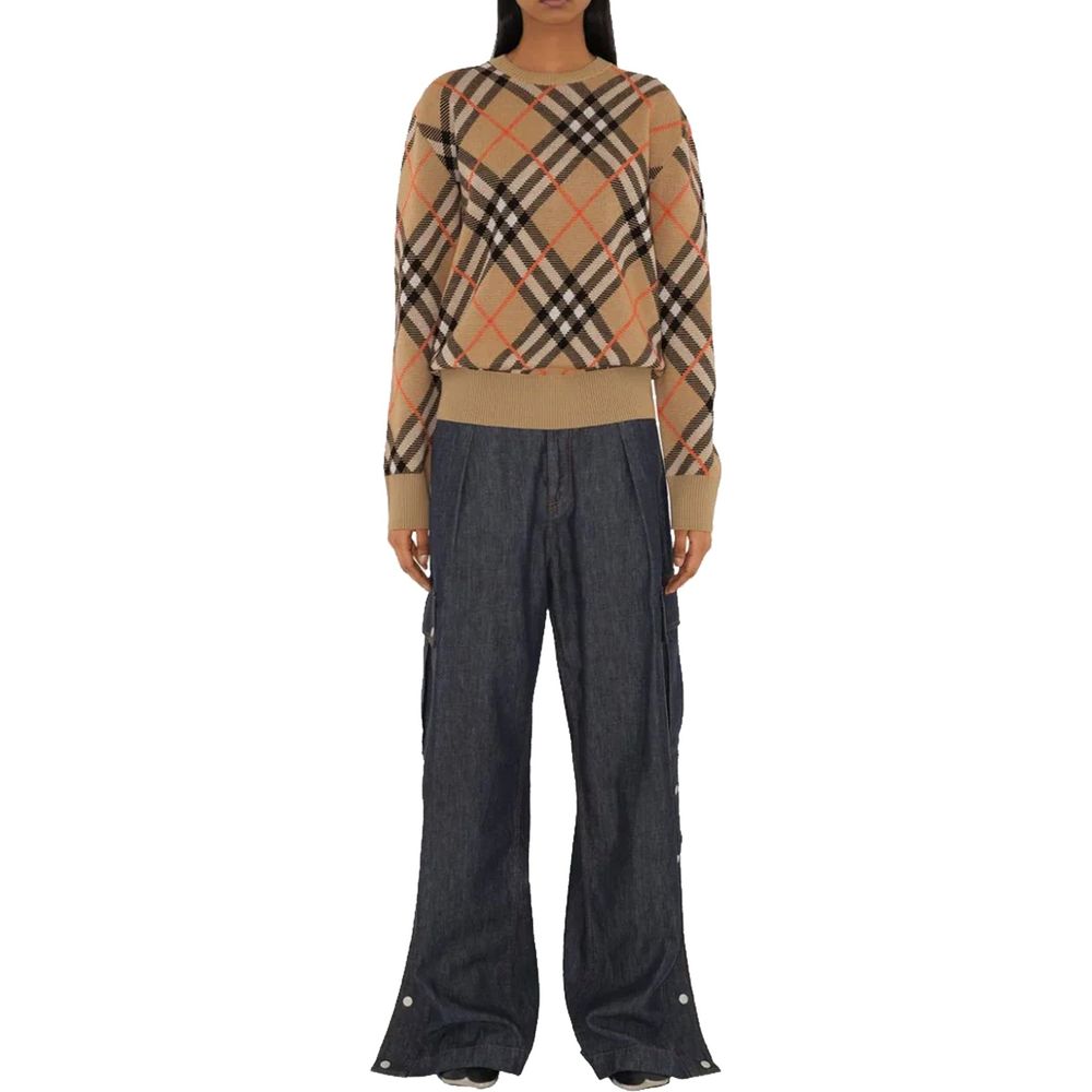 Burberry Brown Check Jumper for Women