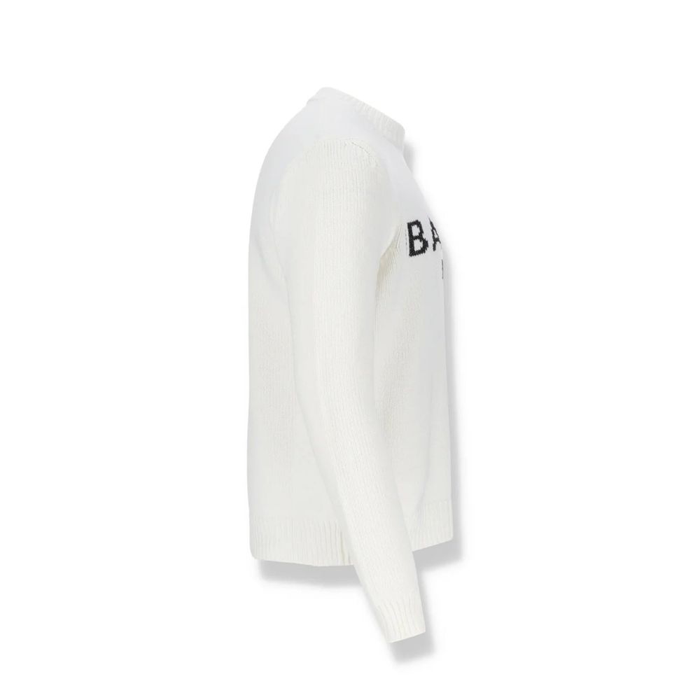 Balmain White Cotton Sweatshirt - Classic & Comfortable