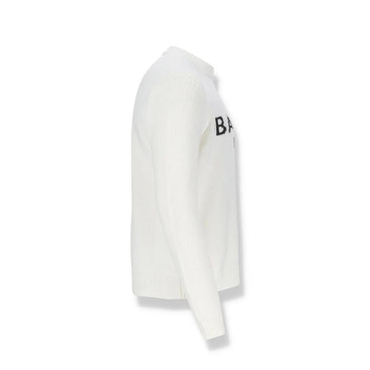 Balmain White Cotton Sweatshirt - Classic & Comfortable