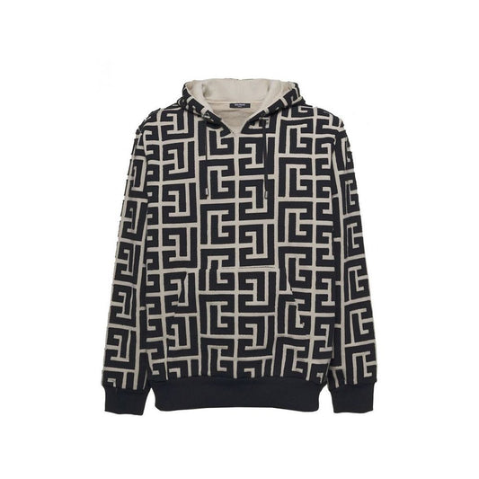 Balmain Beige Cotton Sweatshirt for Men