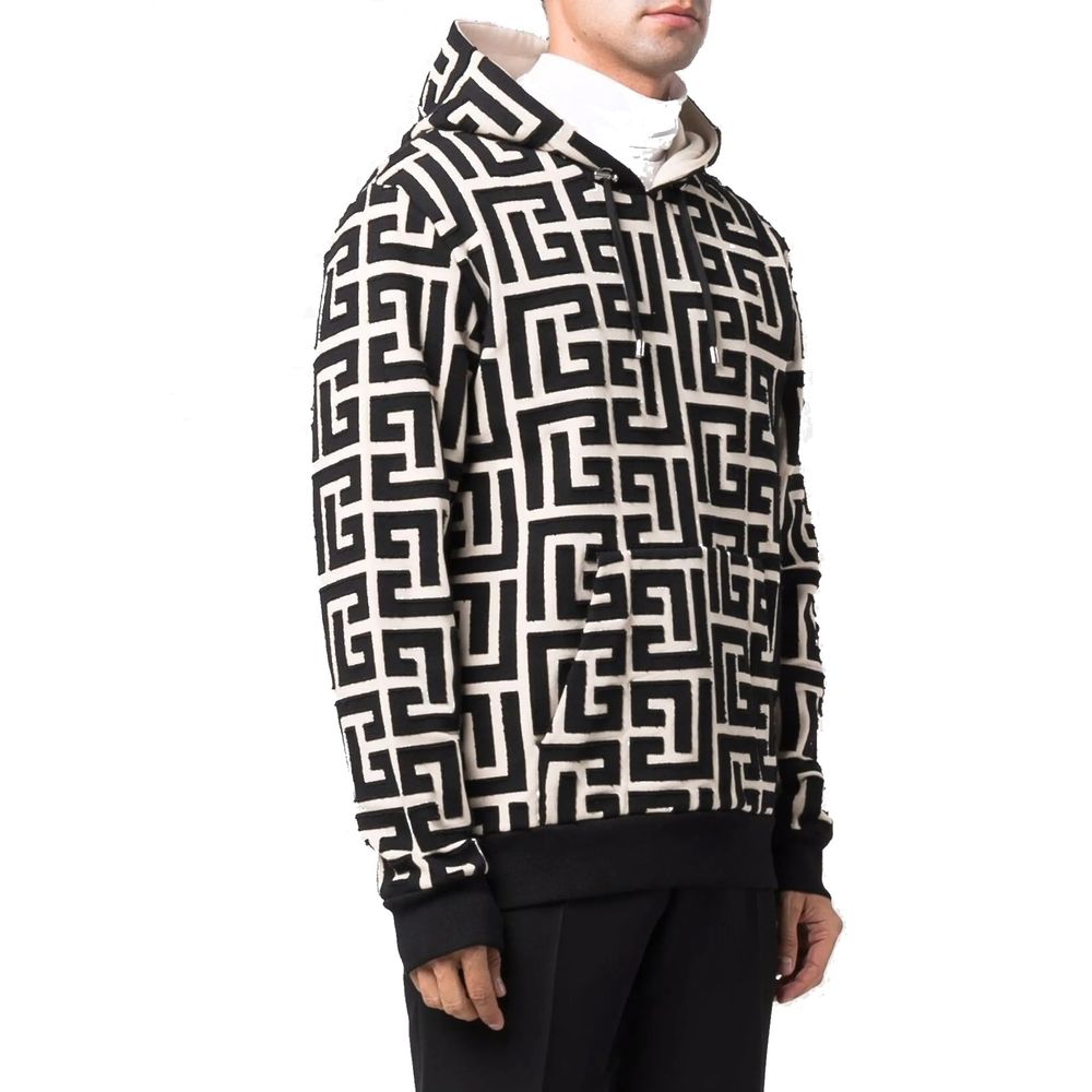 Balmain Beige Cotton Sweatshirt for Men