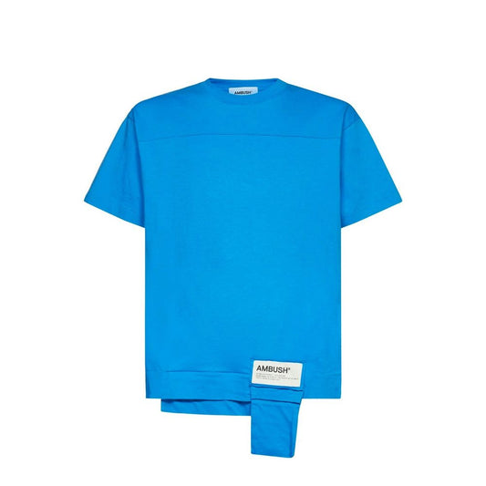Ambush Blue Cotton T-Shirt: Premium Italian Style