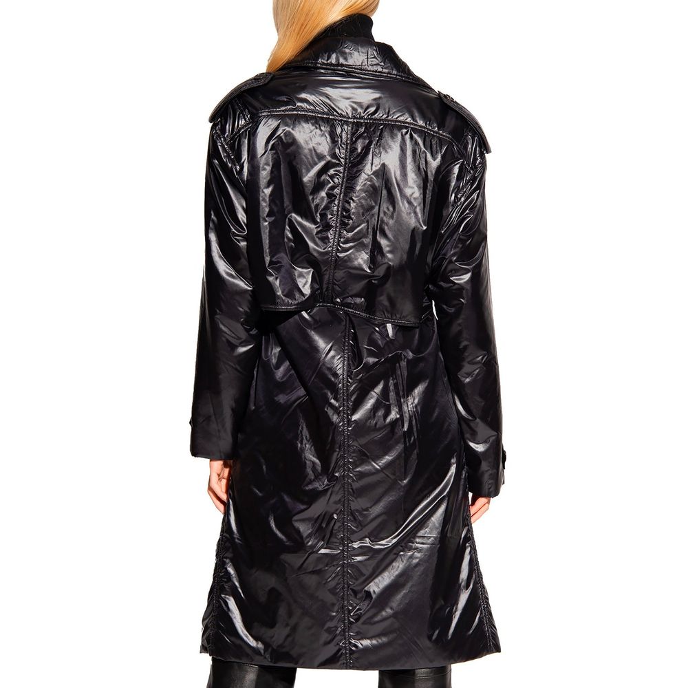 Saint Laurent Glossy Black Padded Trench Coat
