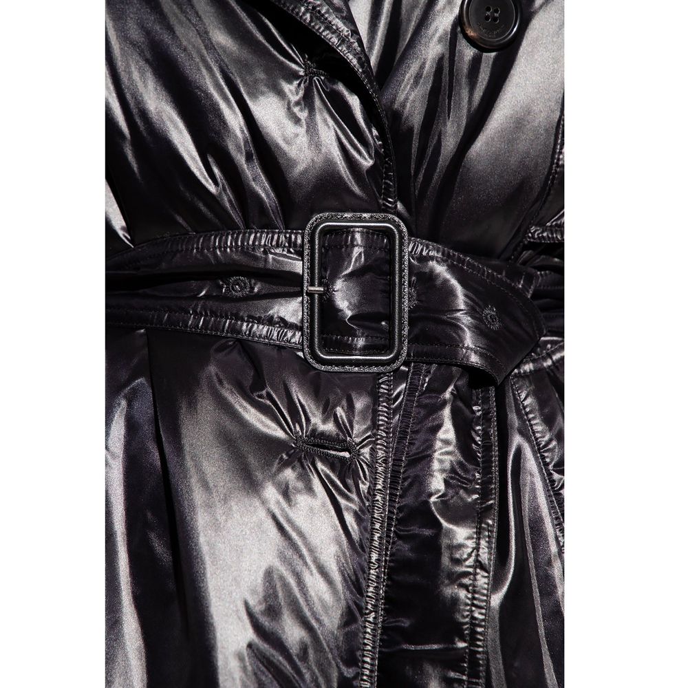 Saint Laurent Glossy Black Padded Trench Coat