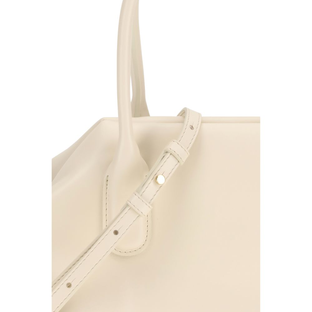 THEMOIRè Cream Other Fibres Shoulder Bag - Tallia Trank Medium
