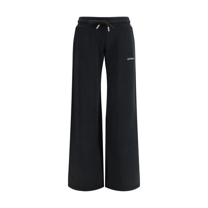 Off-White Black Cotton Casual Pants - The Bookish Regular Sweatpants
