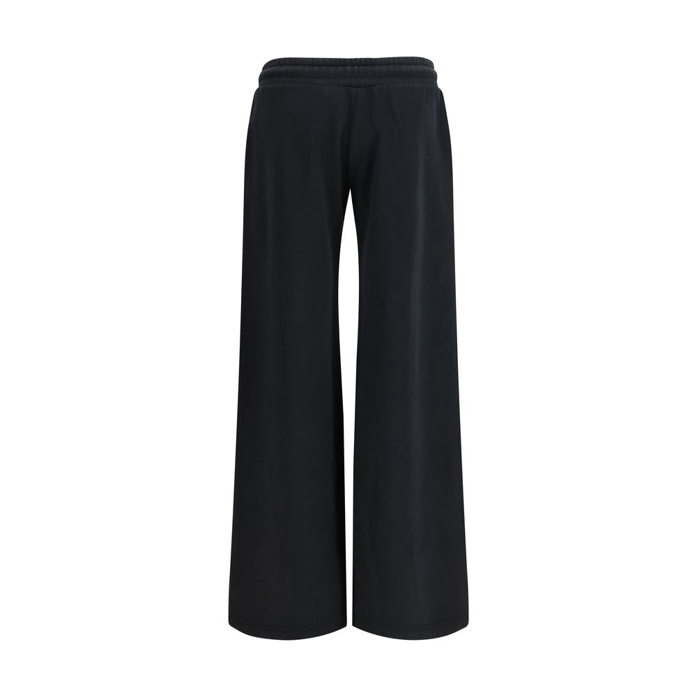 Off-White Black Cotton Casual Pants - The Bookish Regular Sweatpants