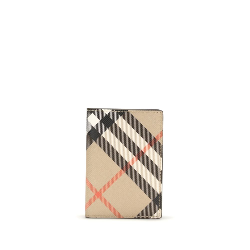 Burberry Beige Check Card Holder