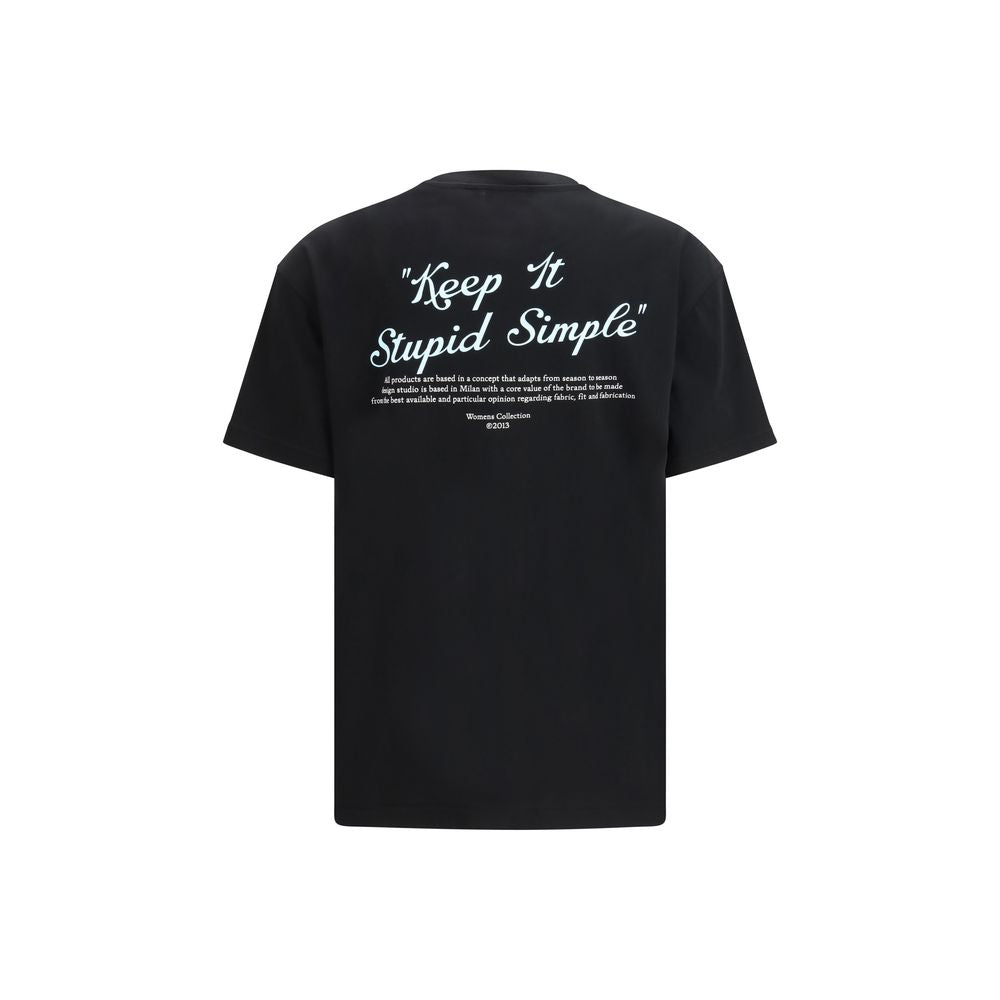 Off-White Black Cotton Sportswear - The Kiss Quote T-shirt