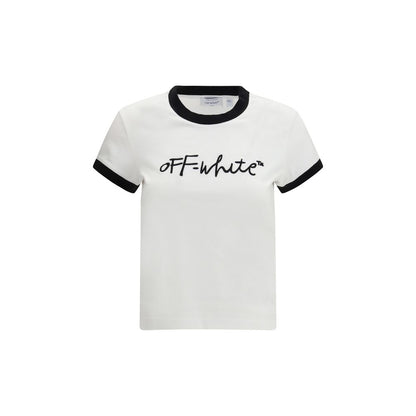 Off-White White Cotton Sportswear - The Script T-shirt