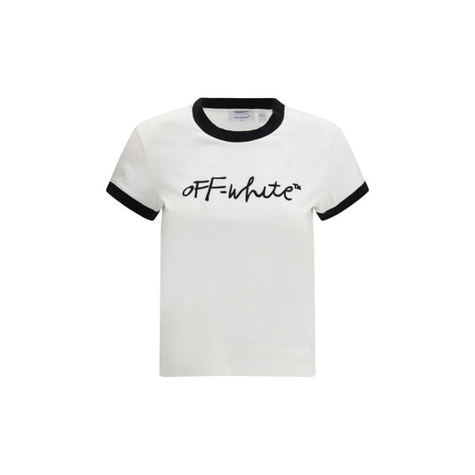 Off-White White Cotton Sportswear - The Script T-shirt
