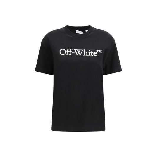 Off-White Black Cotton Sportswear - The Big Logo Bookish T-shirt
