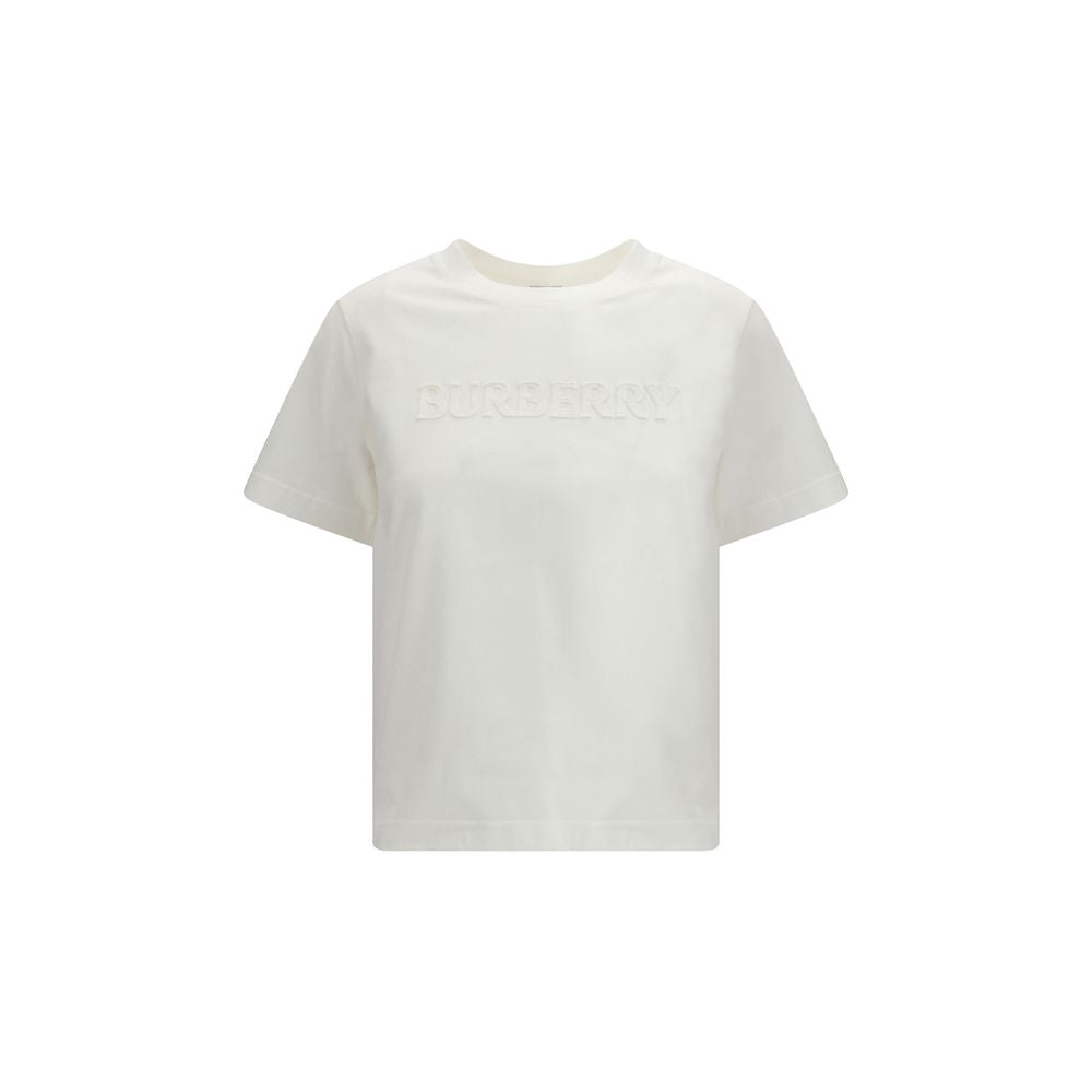 Burberry White Cotton Sportswear Logo T-Shirt