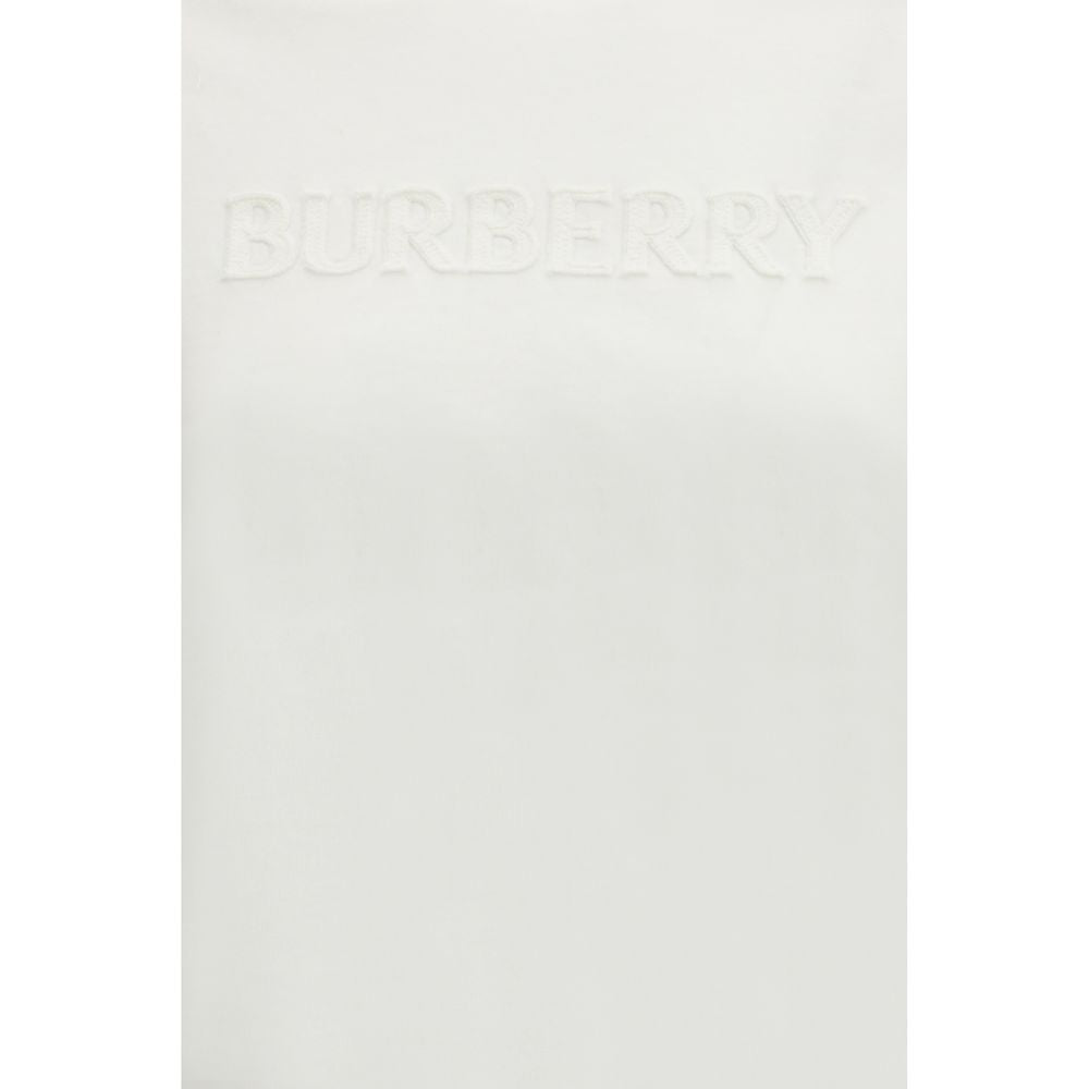 Burberry White Cotton Sportswear Logo T-Shirt