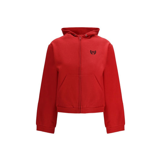 Balenciaga Red Laurel Classic Zip-Up Hoodie