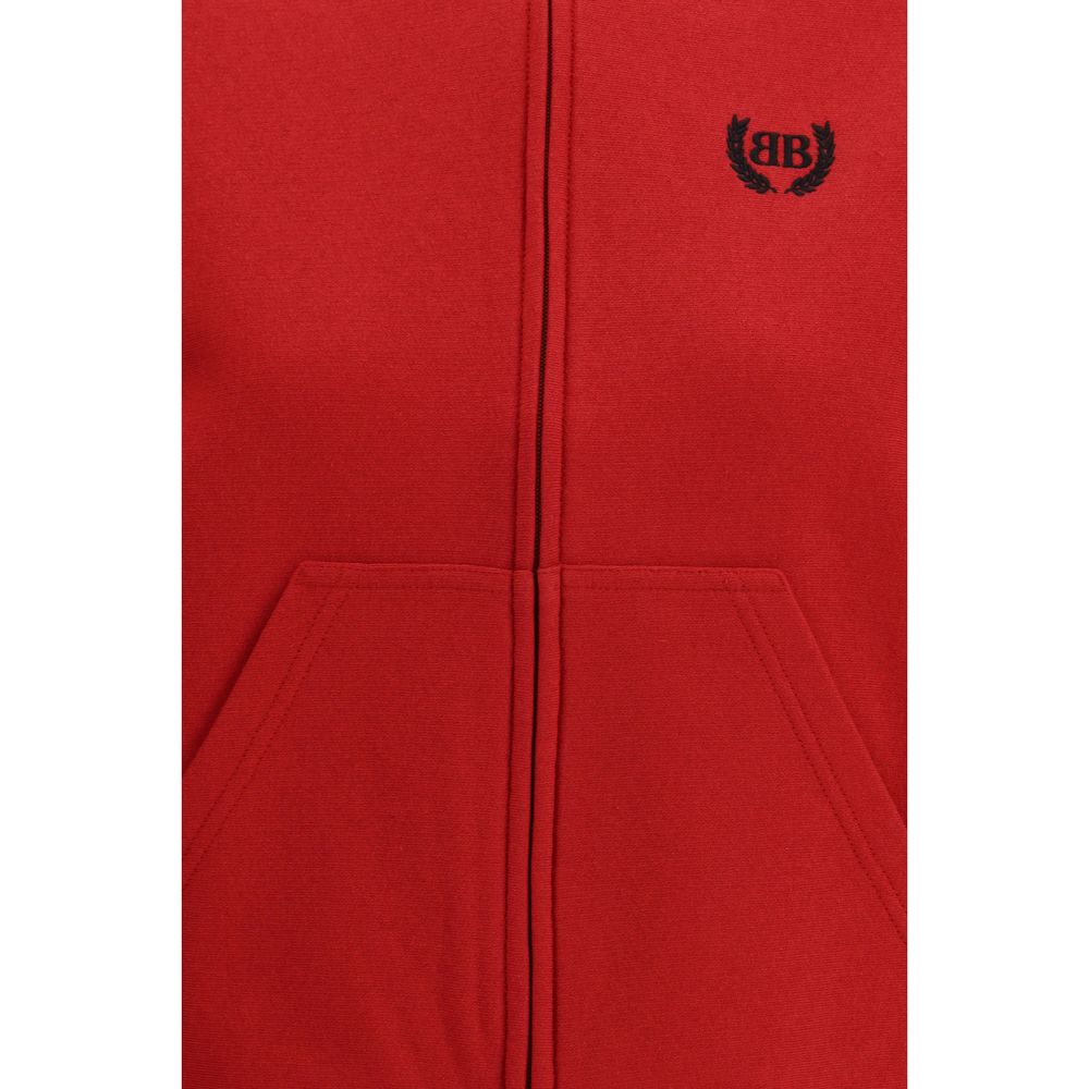 Balenciaga Red Laurel Classic Zip-Up Hoodie