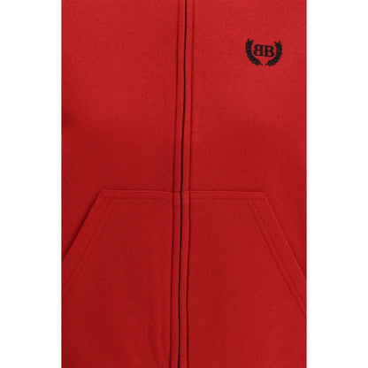 Balenciaga Red Laurel Classic Zip-Up Hoodie