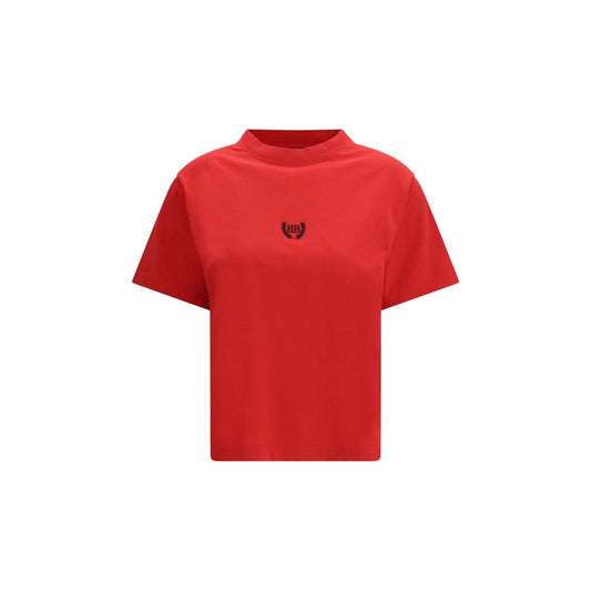 Balenciaga Red Laurel Cotton T-Shirt