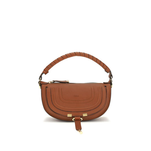 Chloé Brown Calf Leather Marcie Mini Shoulder Bag