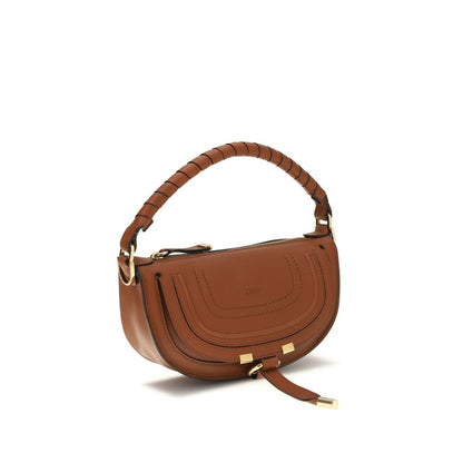 Chloé Brown Calf Leather Marcie Mini Shoulder Bag