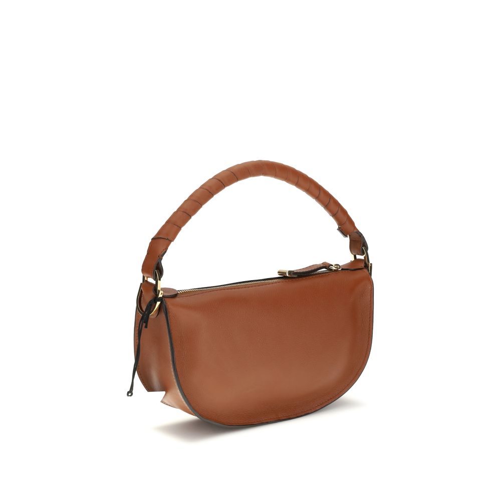 Chloé Brown Calf Leather Marcie Mini Shoulder Bag