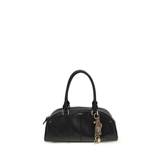 Chloé Black Calf Leather Bowling Bag