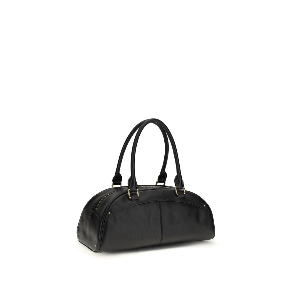 Chloé Black Calf Leather Bowling Bag