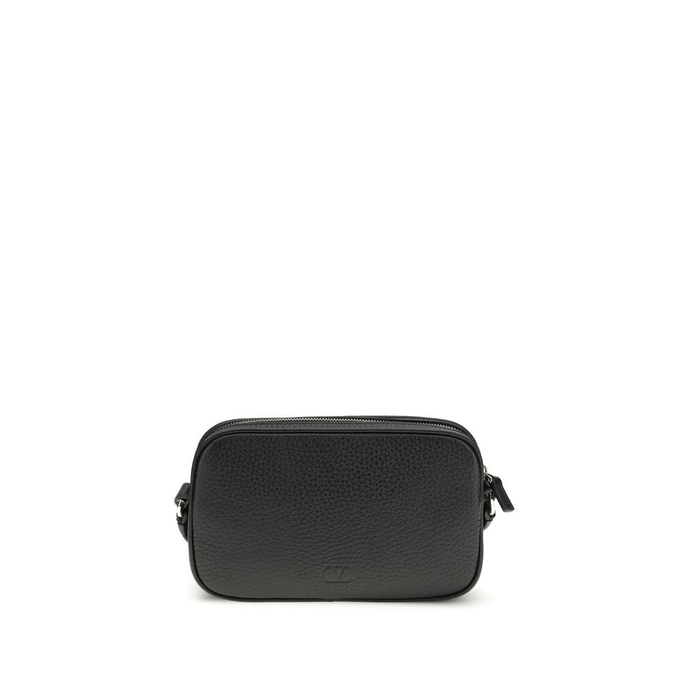 Valentino Garavani Black Calf Leather Rockstud Mini Shoulder Bag