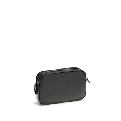 Valentino Garavani Black Calf Leather Rockstud Mini Shoulder Bag