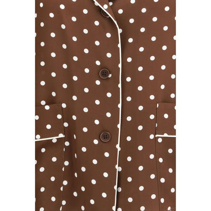 P.A.R.O.S.H. Brown Silk Pattern Shirt