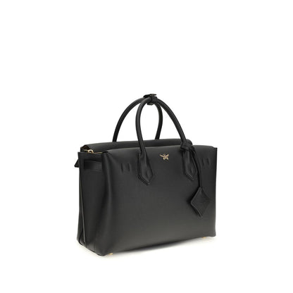 MCM Black Calf Leather Bos Taurus Shoulder Bag