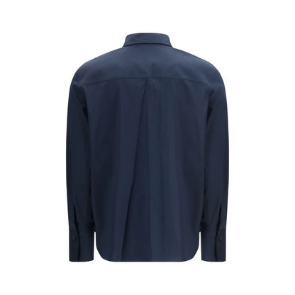 Brunello Cucinelli Blue Cotton Dress Shirt