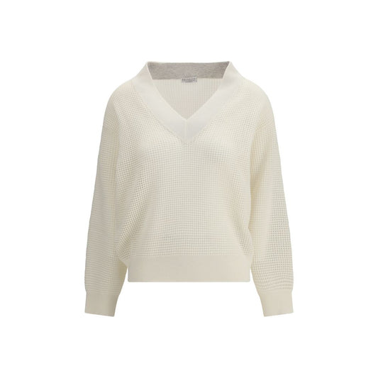 Brunello Cucinelli Cream Cashmere Sweater