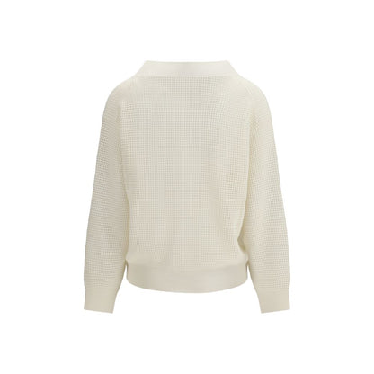 Brunello Cucinelli Cream Cashmere Sweater