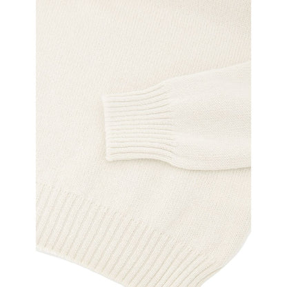 Gran Sasso White Wool Turtleneck Sweater - Timeless Elegance
